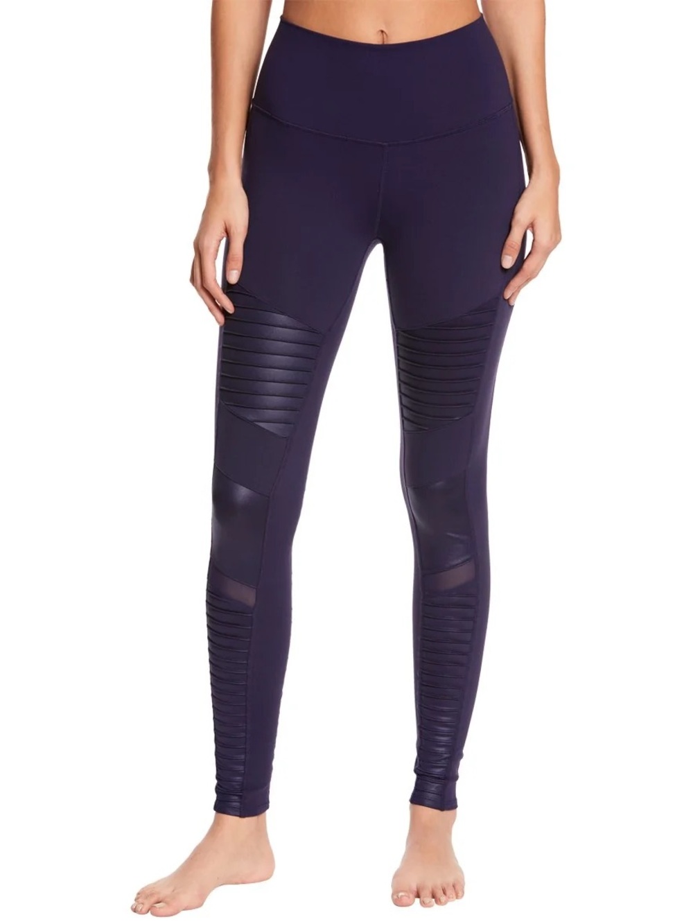 ALO YOGA High Waist Moto Legging Navy Small